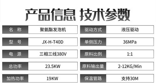 JX-H-T40D液壓聚氨酯發泡機(圖2)